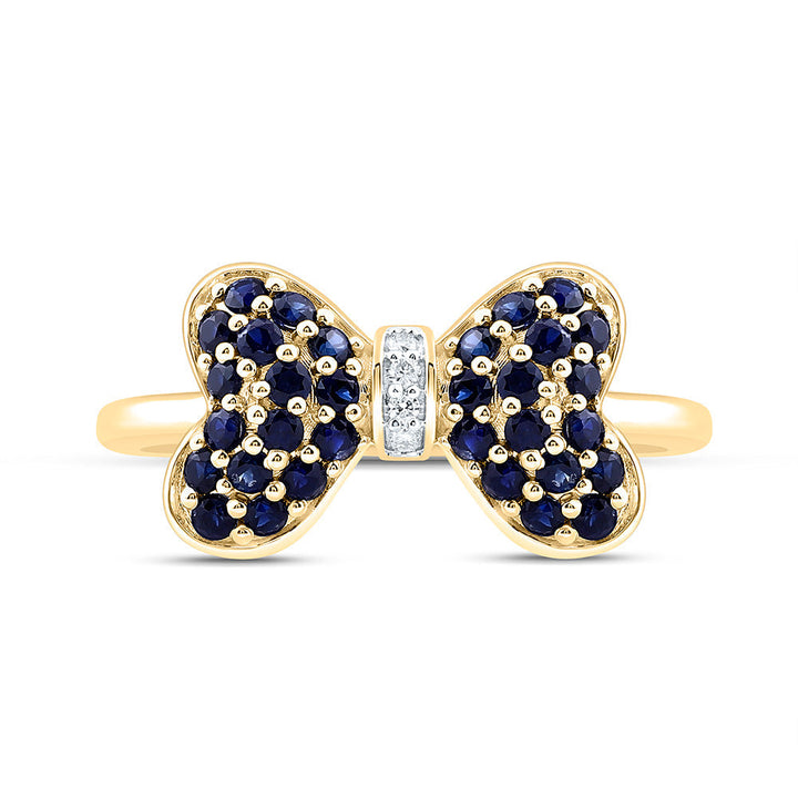 0.02CTW-NAT DIA CN 5/8CTW-RD-BS NAT GEM BOW RING Daisy Joyeria