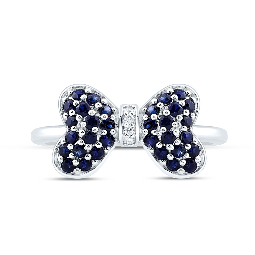 0.02CTW-NAT DIA CN 5/8CTW-RD-BS NAT GEM BOW RING Daisy Joyeria