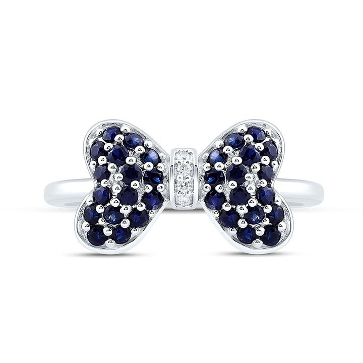0.02CTW-NAT DIA CN 5/8CTW-RD-BS NAT GEM BOW RING Daisy Joyeria