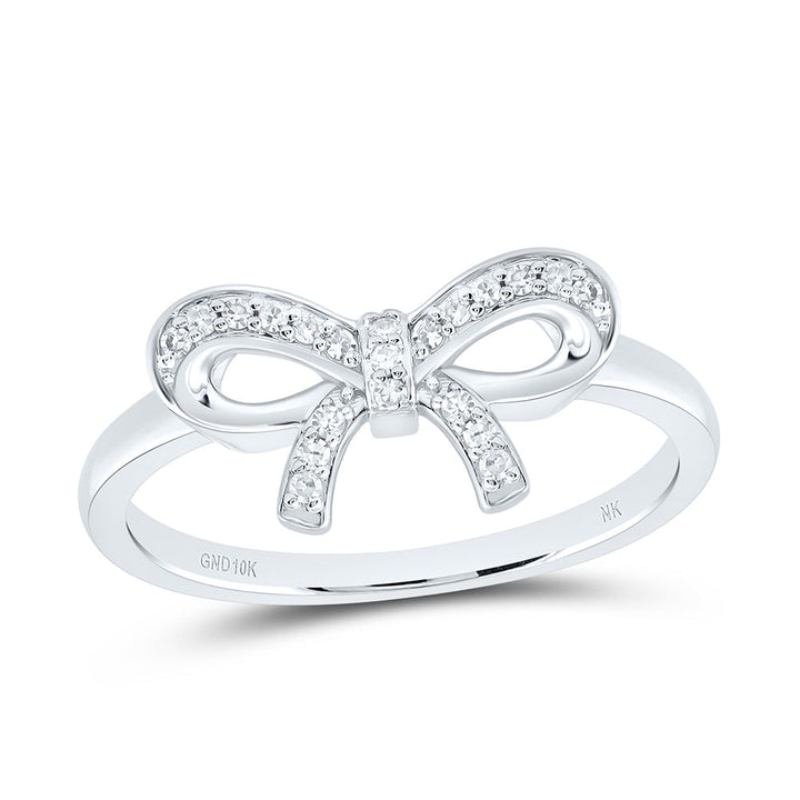 1/10CTW-NAT DIA NK GIFT BOW RING Daisy Joyeria
