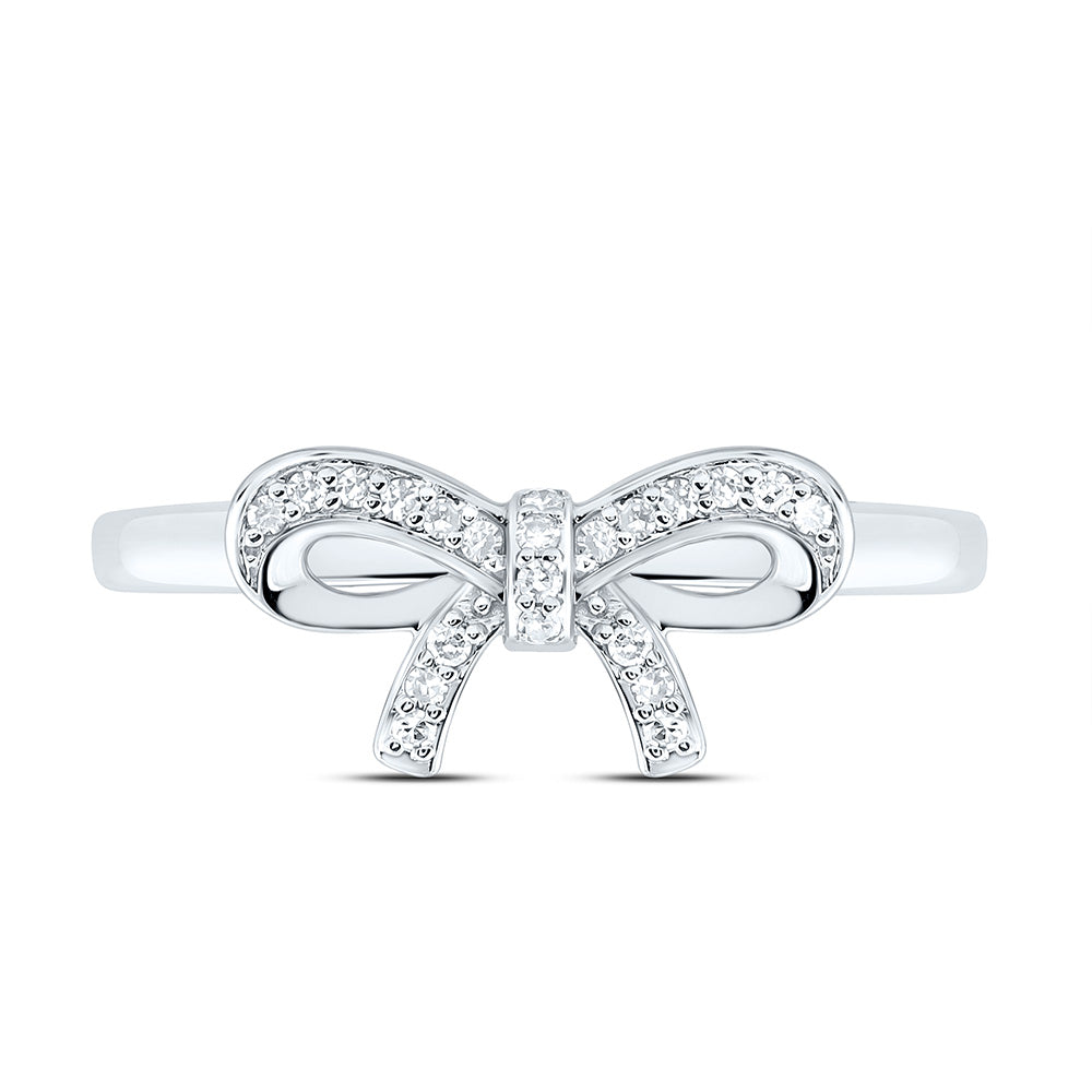1/10CTW-NAT DIA NK GIFT BOW RING Daisy Joyeria