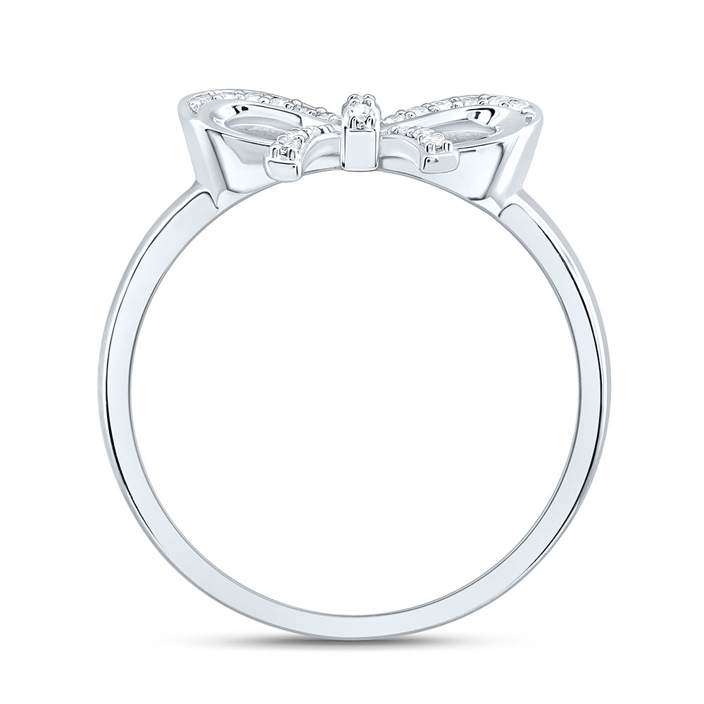 1/10CTW-NAT DIA NK GIFT BOW RING Daisy Joyeria