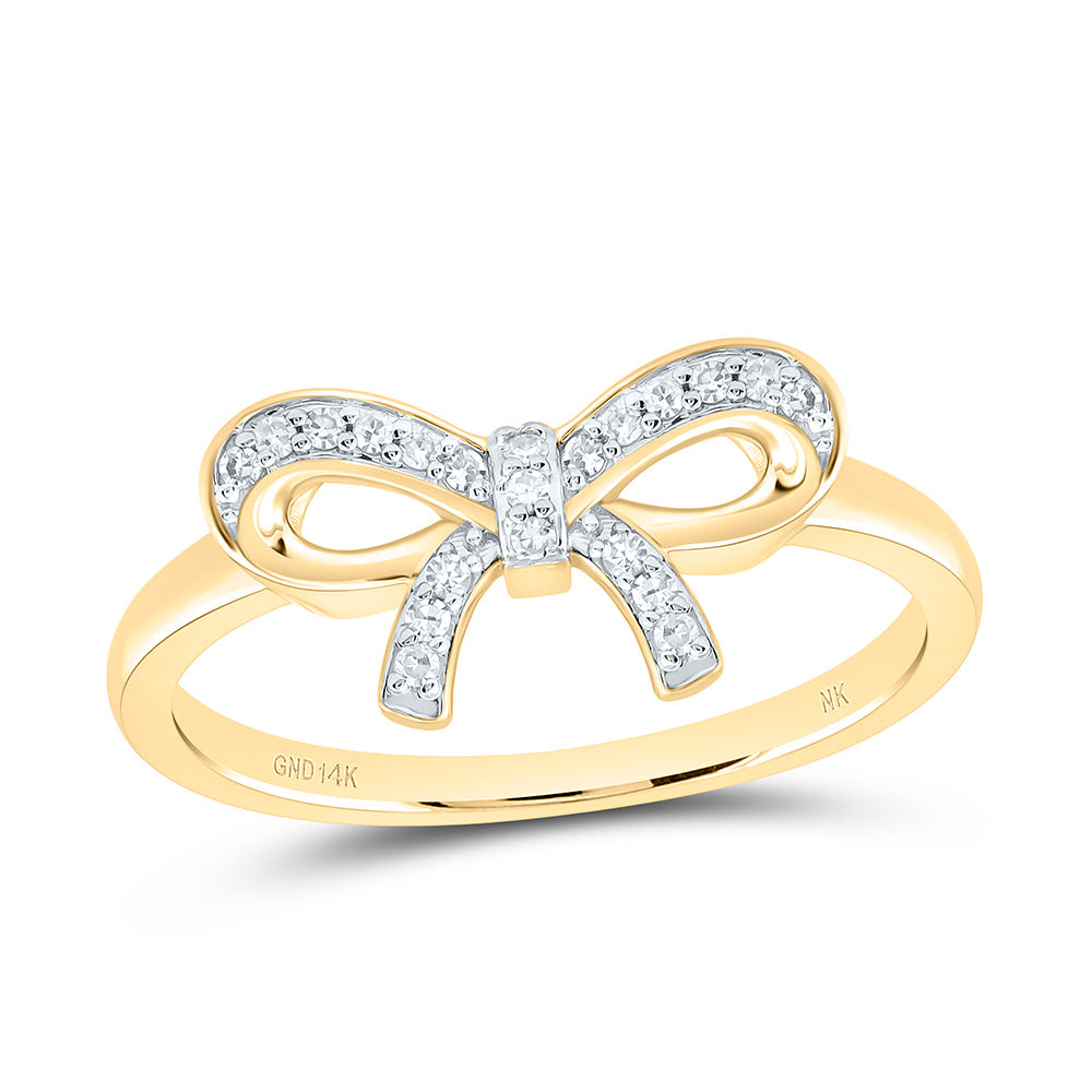 1/10CTW-NAT DIA NK GIFT BOW RING Daisy Joyeria