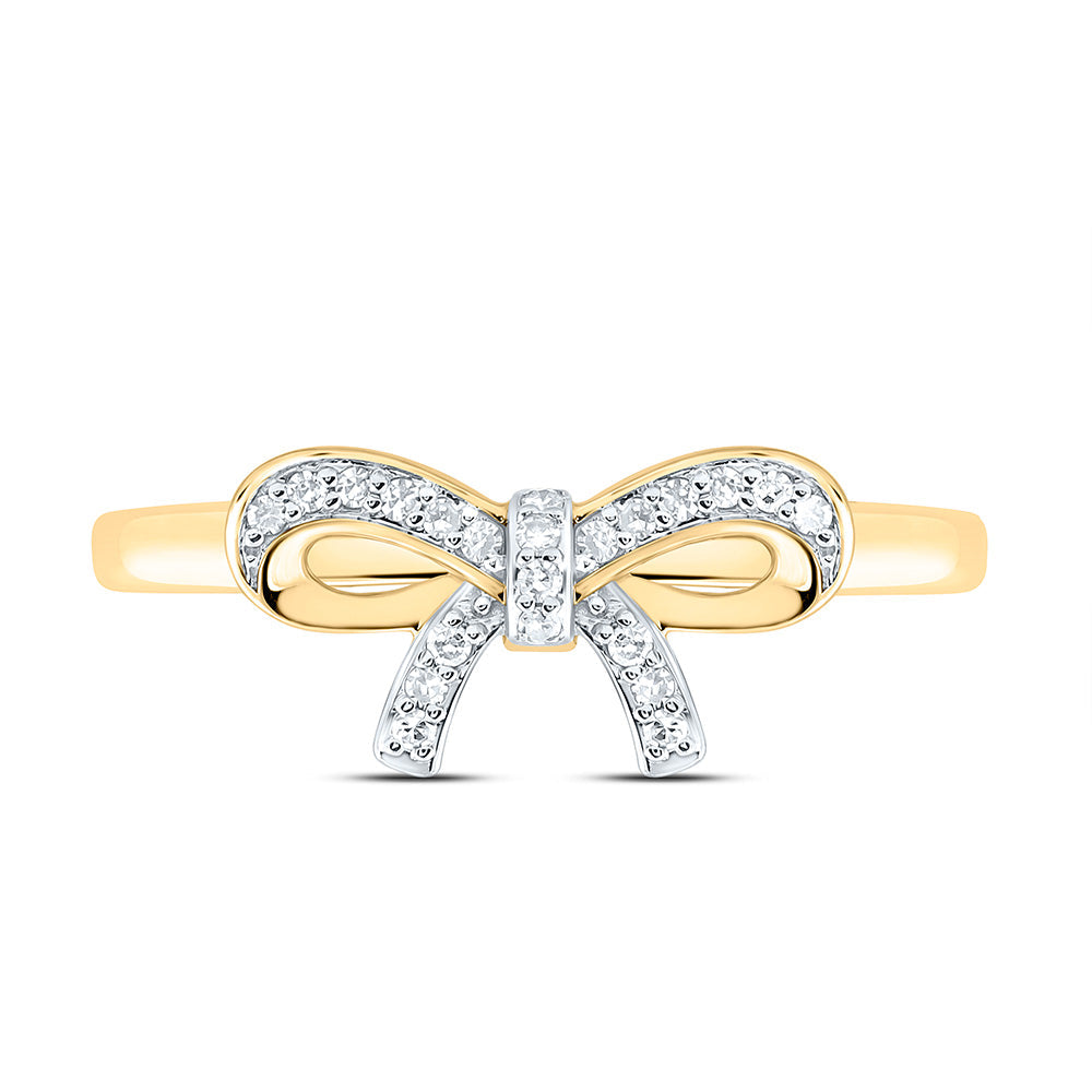 1/10CTW-NAT DIA NK GIFT BOW RING Daisy Joyeria