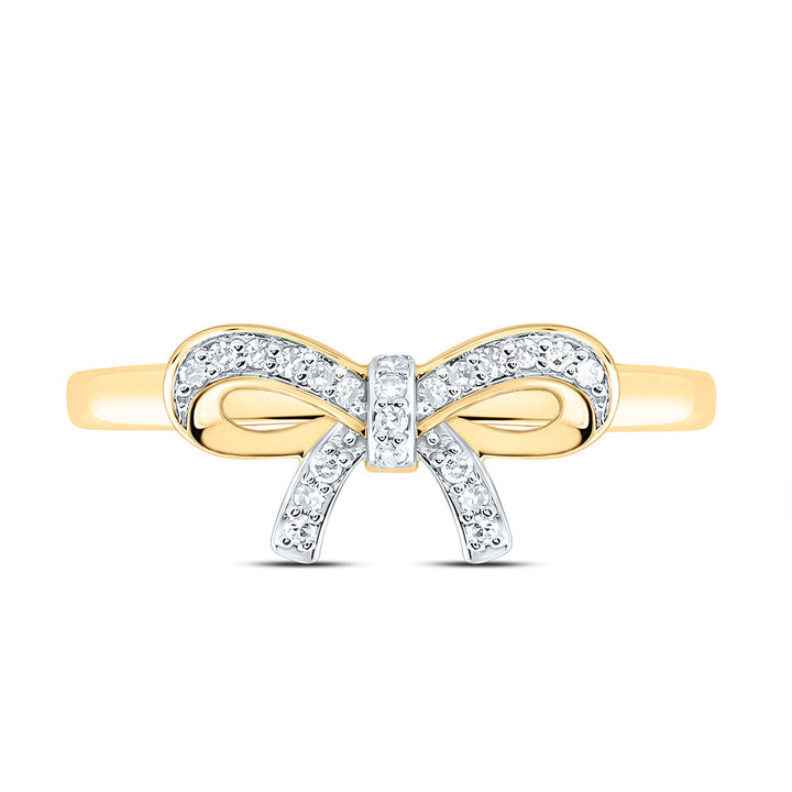 1/10CTW-NAT DIA NK GIFT BOW RING Daisy Joyeria