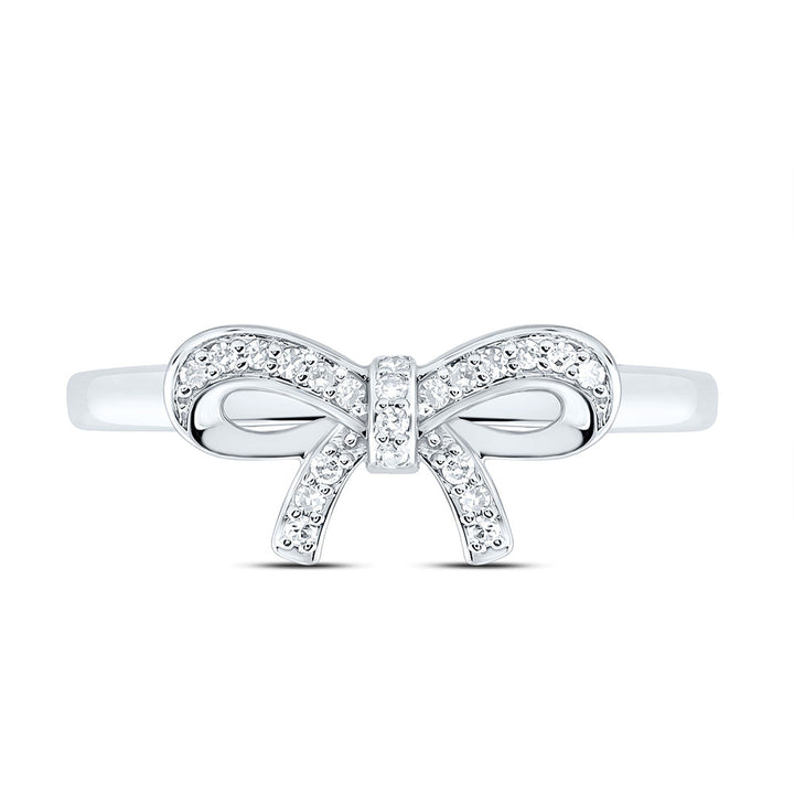 1/10CTW-NAT DIA NK GIFT BOW RING Daisy Joyeria