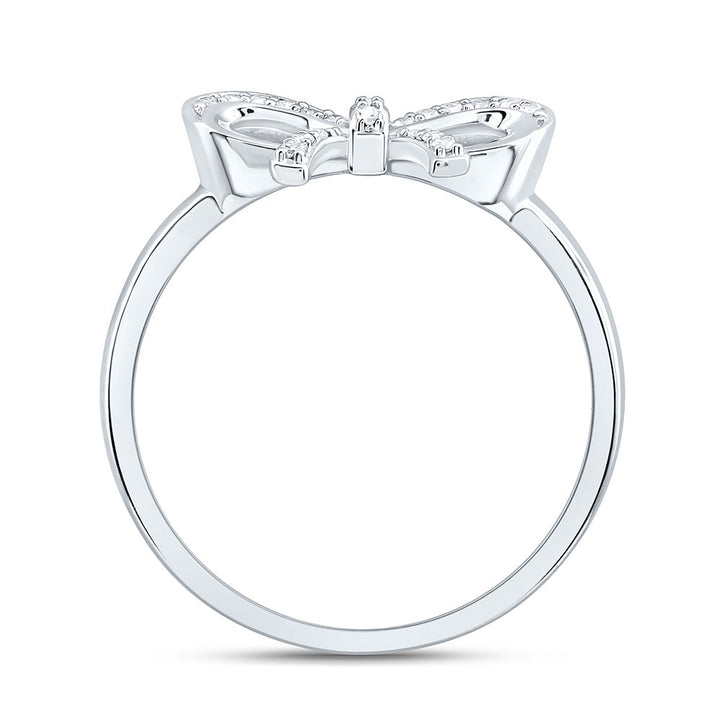 1/10CTW-NAT DIA NK GIFT BOW RING Daisy Joyeria
