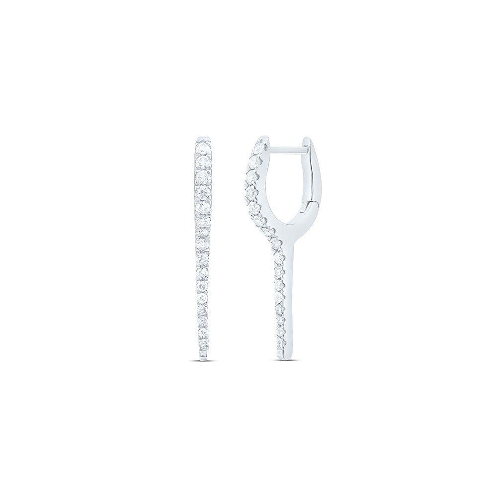1/3CTW-NAT DIA NK FASHION HOOP EARRING Daisy Joyeria