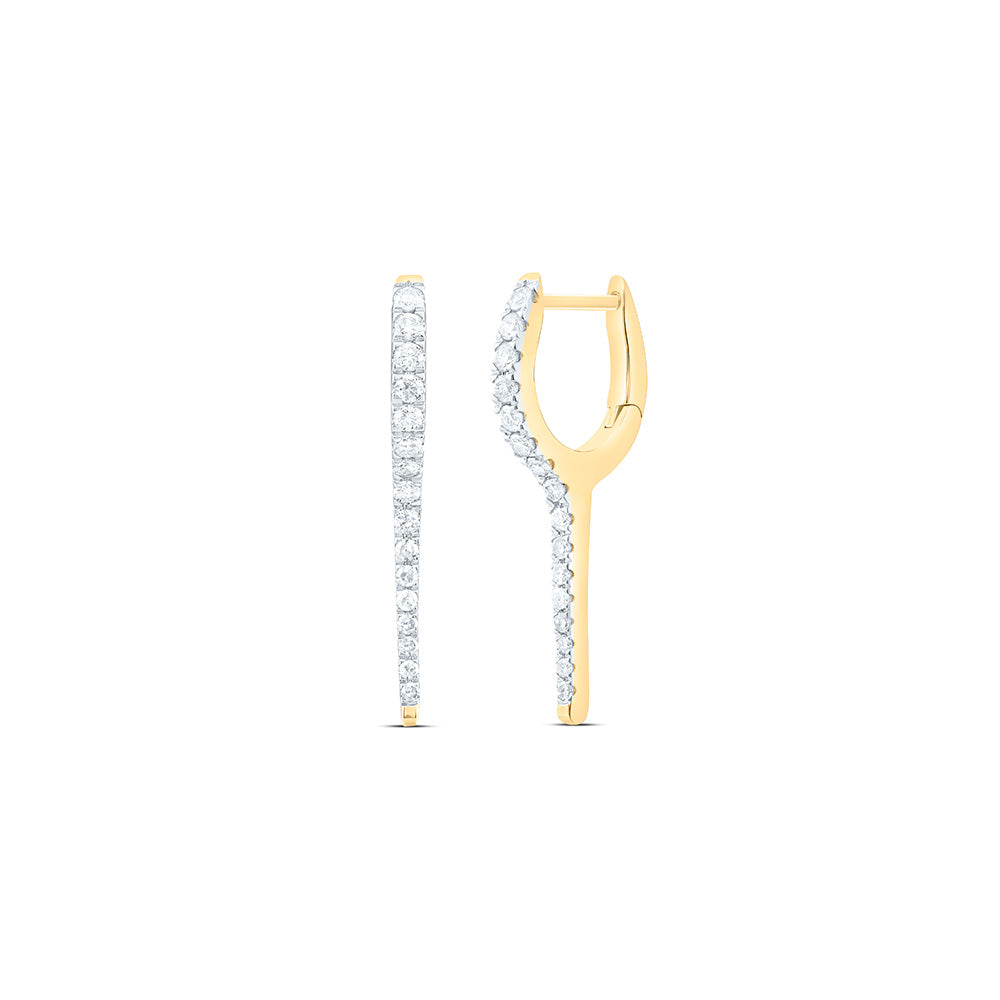 1/3CTW-NAT DIA NK FASHION HOOP EARRING Daisy Joyeria