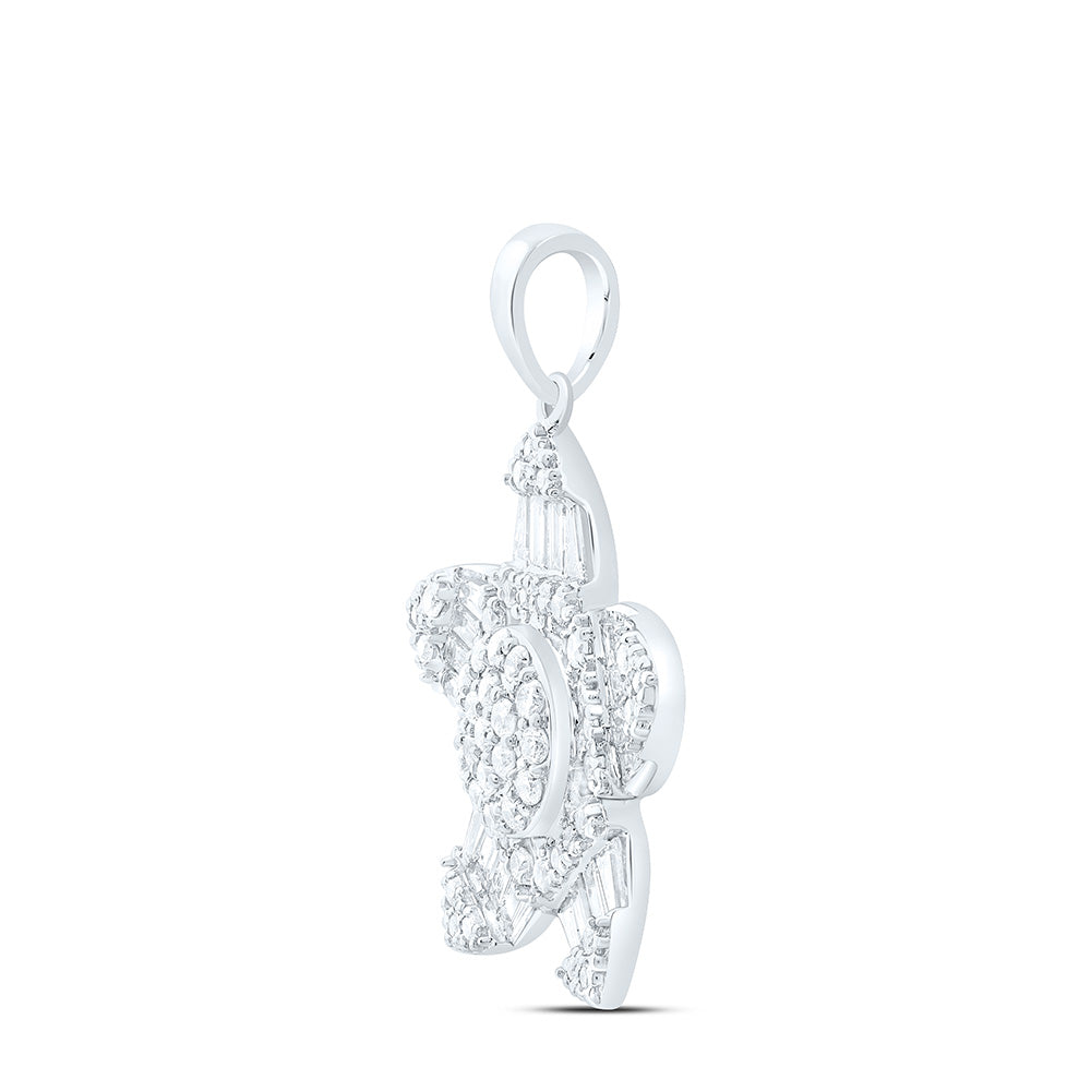 3/4CTW-NAT DIA ANA M FASHION FLOWER PENDANT Daisy Joyeria