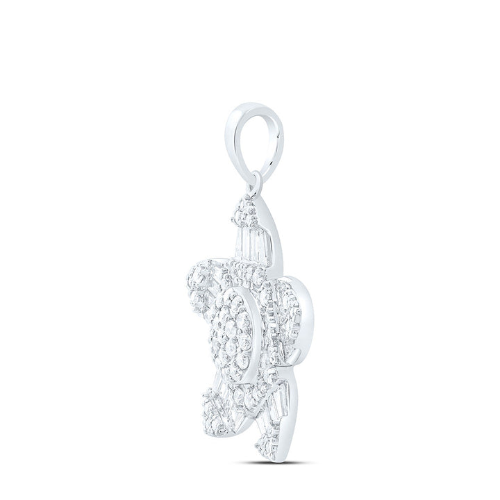 3/4CTW-NAT DIA ANA M FASHION FLOWER PENDANT Daisy Joyeria
