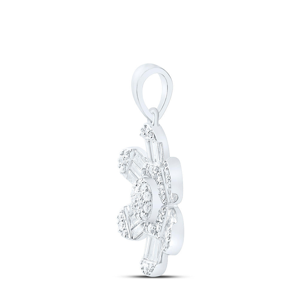 1/2CTW-NAT DIA ANA M FASHION FLOWER PENDANT Daisy Joyeria