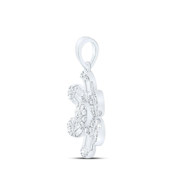 1/2CTW-NAT DIA ANA M FASHION FLOWER PENDANT Daisy Joyeria