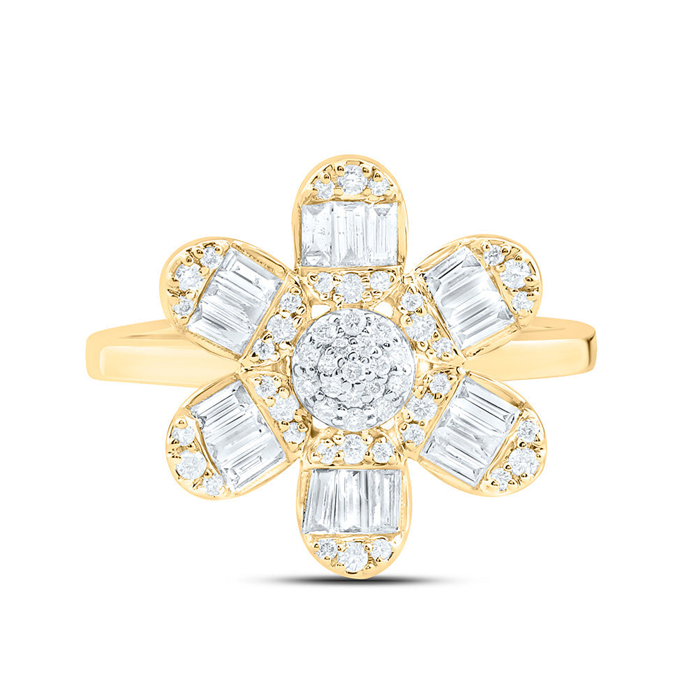 1/2CTW-NAT DIA ANA M FASHION FLOWER RING Daisy Joyeria