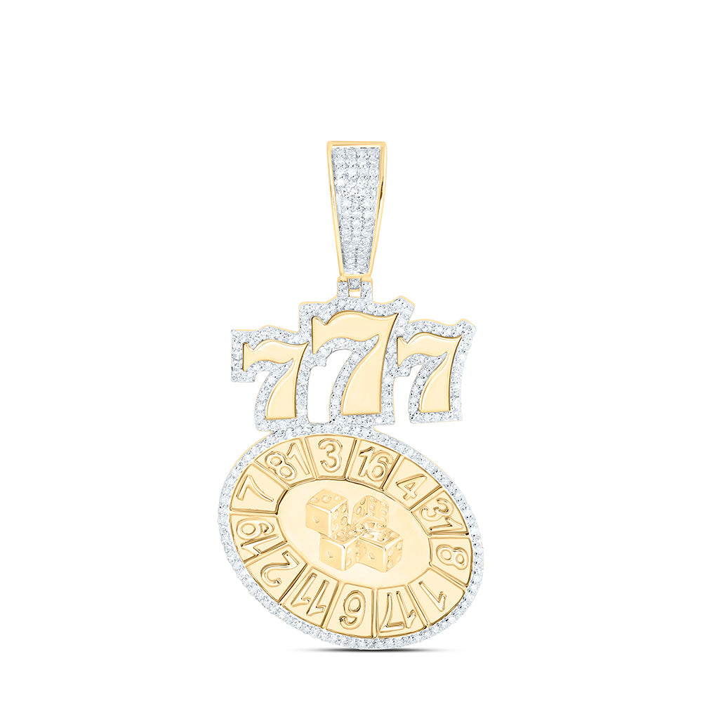 3/4CTW-NAT DIA NK MENS CHARM Daisy Joyeria