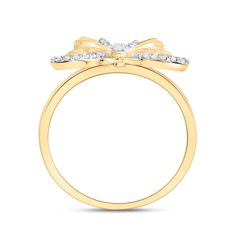 1/10CTW-NAT DIA NK GIFT BUTTERFLY RING Daisy Joyeria