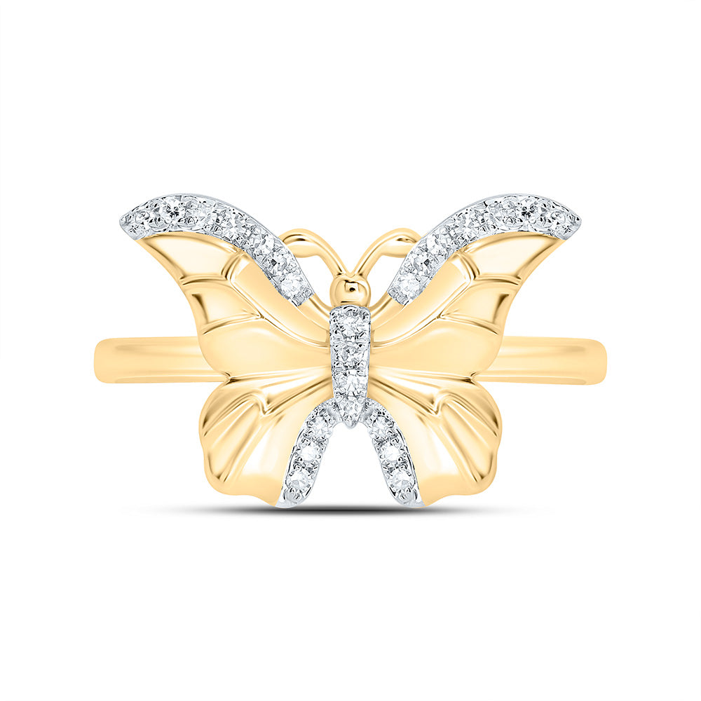 1/10CTW-NAT DIA NK GIFT BUTTERFLY RING Daisy Joyeria