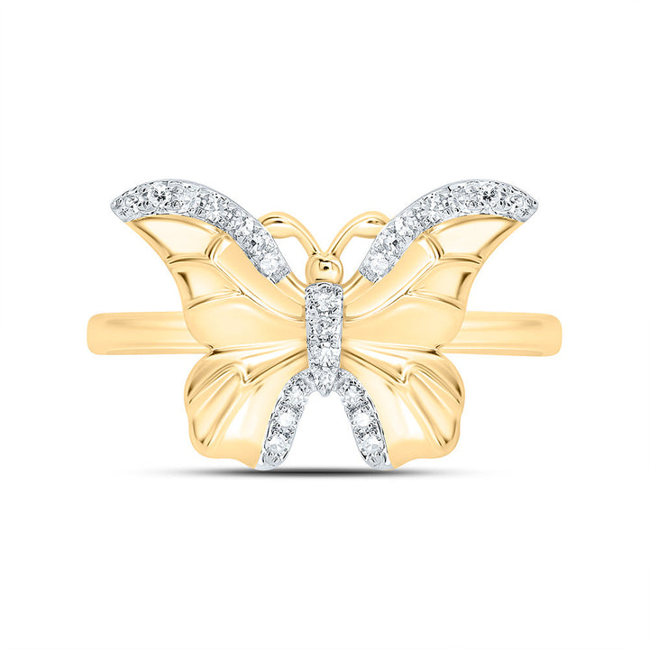 1/10CTW-NAT DIA NK GIFT BUTTERFLY RING Daisy Joyeria