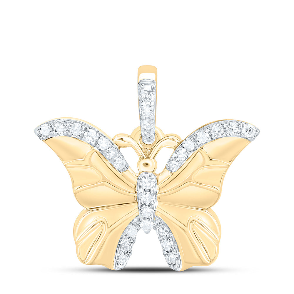 1/10CTW-NAT DIA NK GIFT BUTTERFLY PENDANT Daisy Joyeria