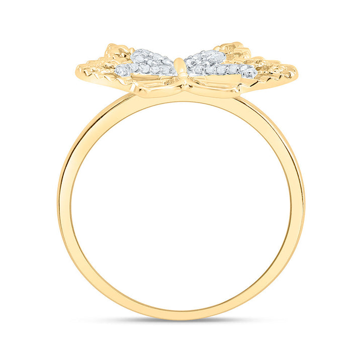 1/10CTW-NAT DIA NK GIFT BUTTERFLY RING Daisy Joyeria