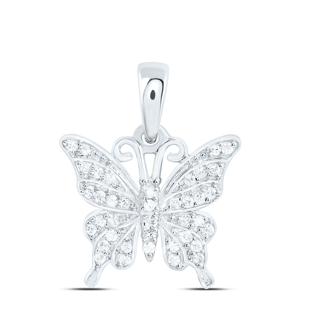 1/10CTW-NAT DIA P1 GIFT BUTTERFLY PENDANT Daisy Joyeria