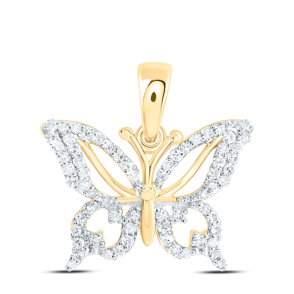 1/5CTW-NAT DIA NK GIFT BUTTERFLY PENDANT Daisy Joyeria