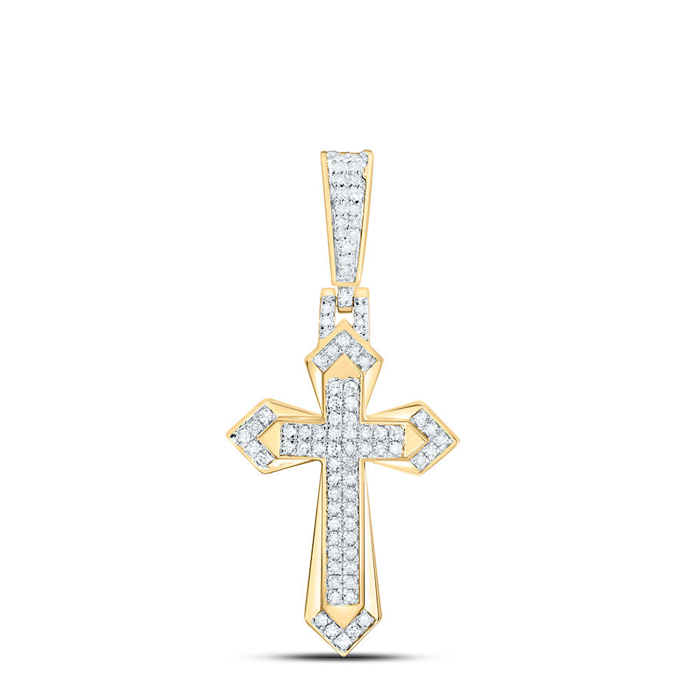 1/3CTW- NAT DIA NK CROSS MENS CHARM Daisy Joyeria