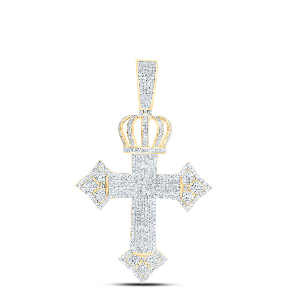2 1/4CTW - NAT DIA NK CROSS MENS CHARM Daisy Joyeria