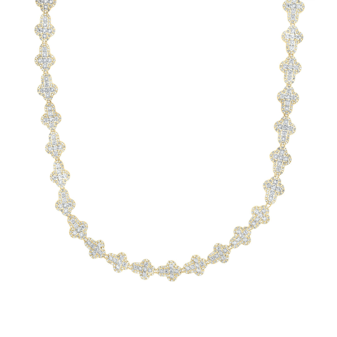 3 7/8CTW-NAT DIA NK FANUK CROSS CHAIN (22 INCH) Daisy Joyeria