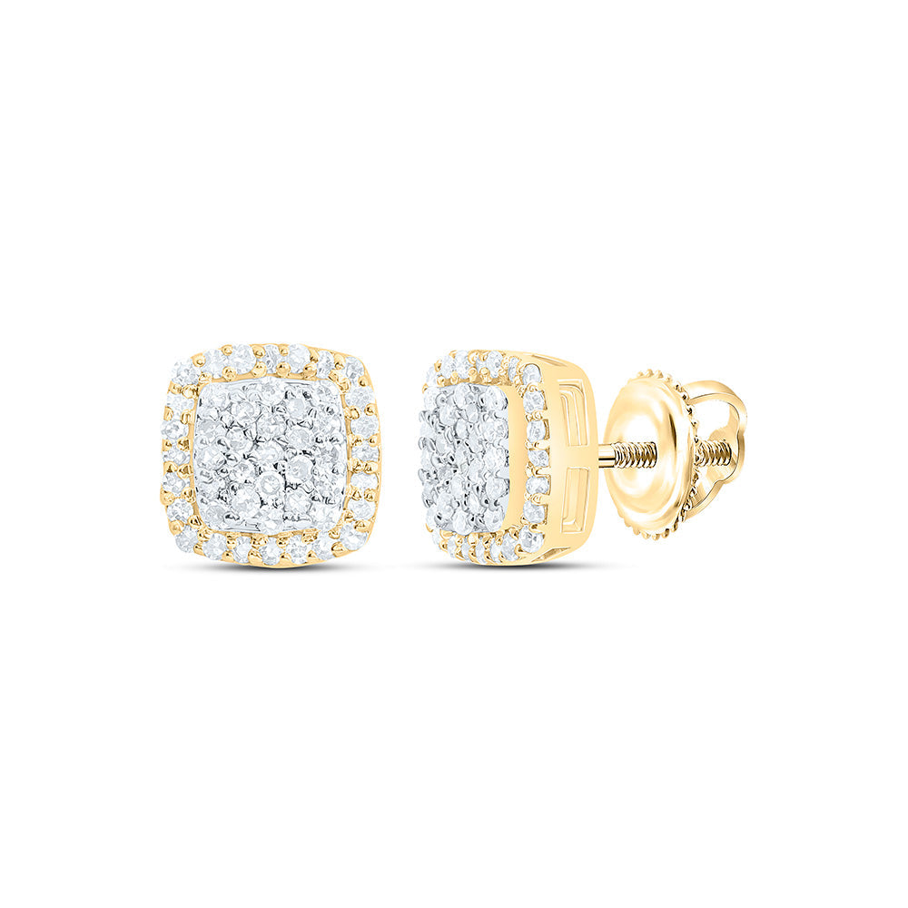 1/4CTW-NAT DIA NK FASHION CUSHION EARRING Daisy Joyeria
