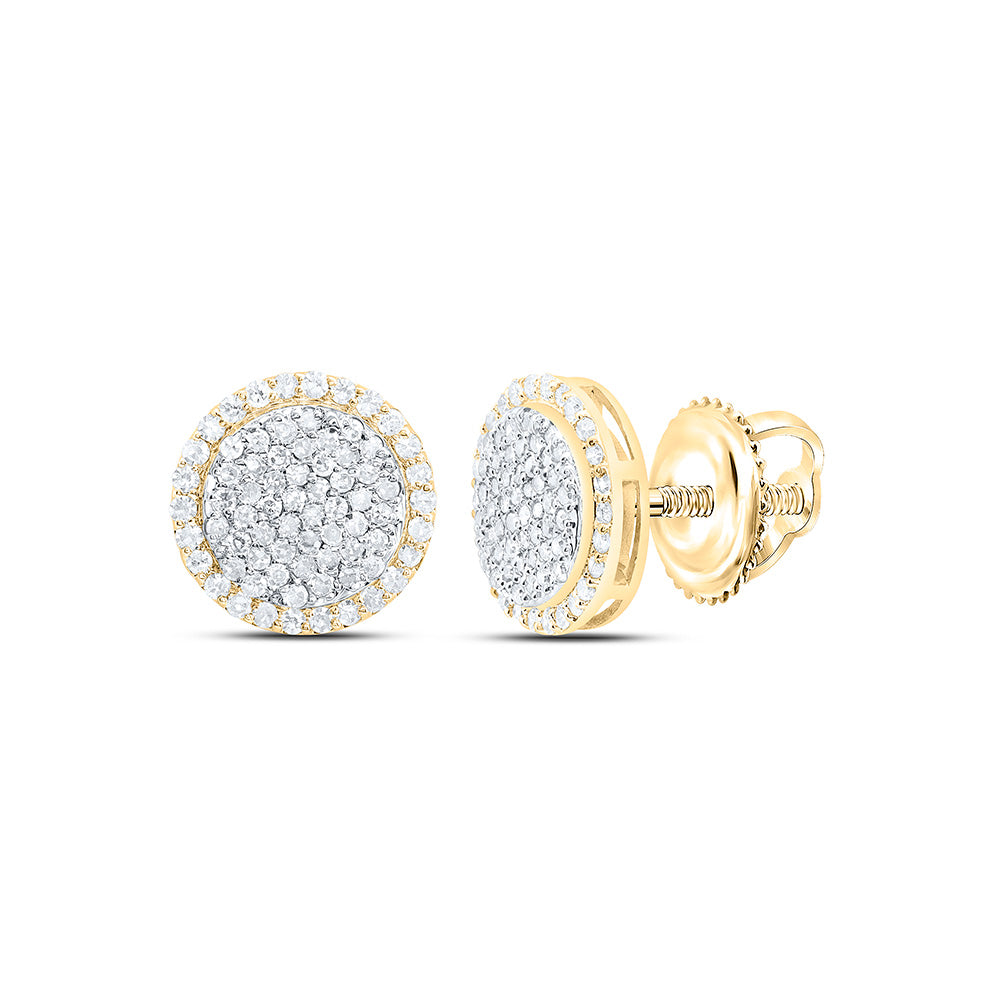 1/2CTW-NAT DIA NK FASHION ROUND EARRING Daisy Joyeria