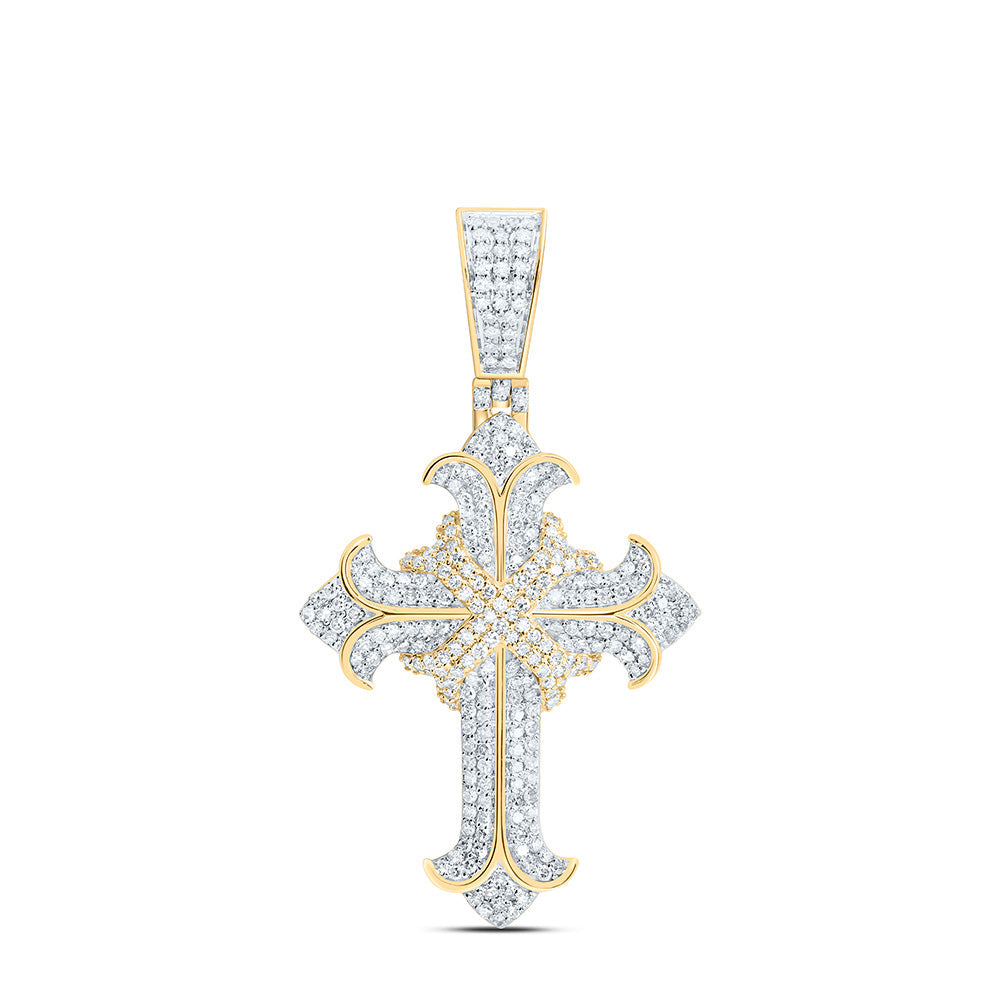 7/8CTW-NAT DIA NK CROSS MENS CHARM Daisy Joyeria