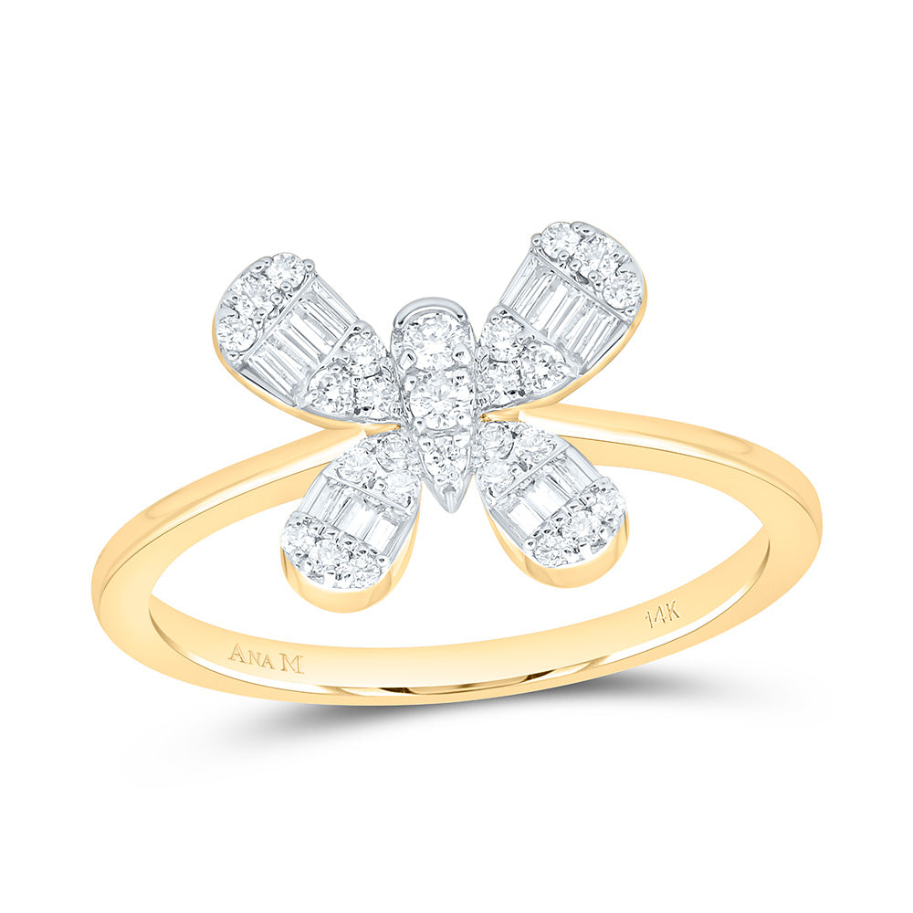 1/3CTW-NAT DIA ANA M FASHION BUTTERFLY RING Daisy Joyeria