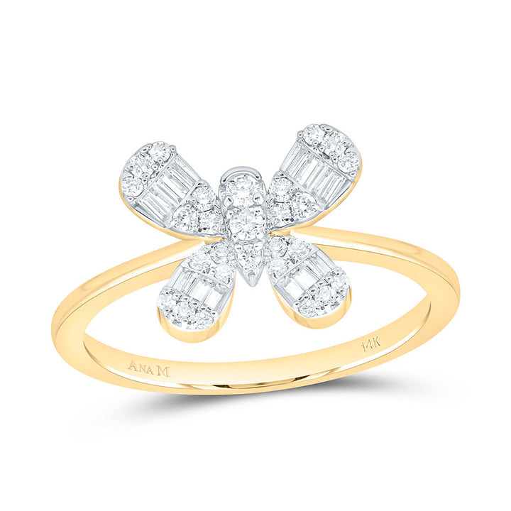 1/3CTW-NAT DIA ANA M FASHION BUTTERFLY RING Daisy Joyeria