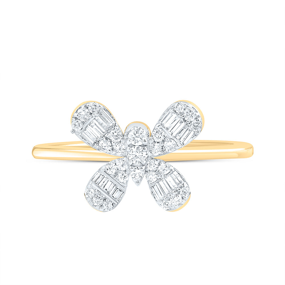 1/3CTW-NAT DIA ANA M FASHION BUTTERFLY RING Daisy Joyeria