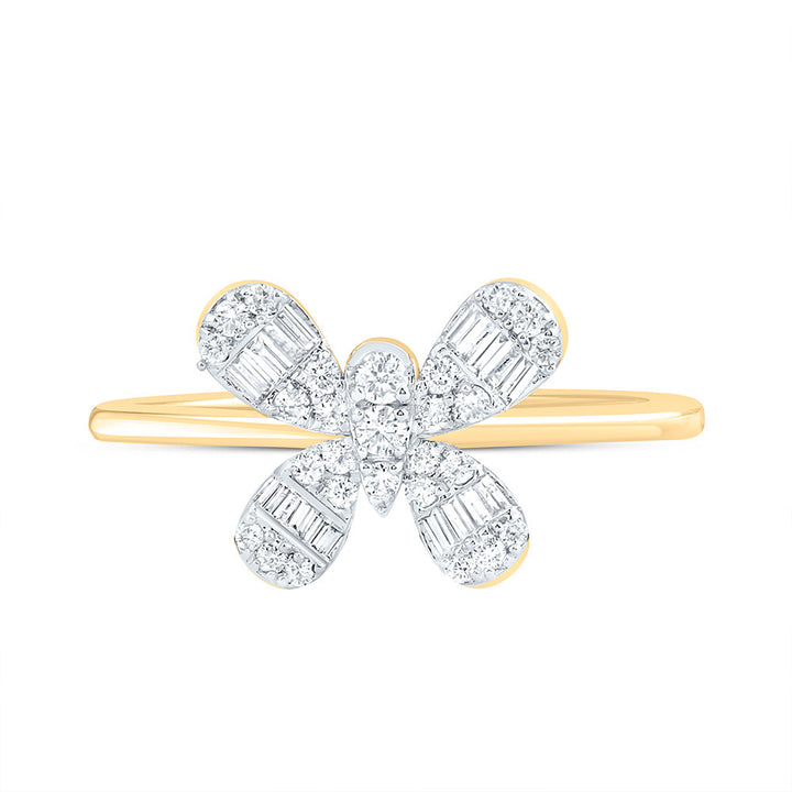 1/3CTW-NAT DIA ANA M FASHION BUTTERFLY RING Daisy Joyeria