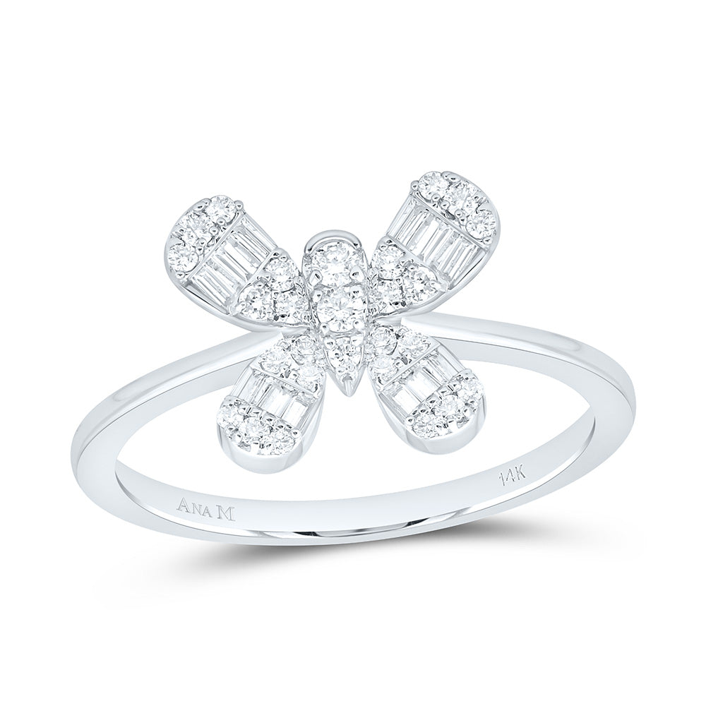 1/3CTW-NAT DIA ANA M FASHION BUTTERFLY RING Daisy Joyeria