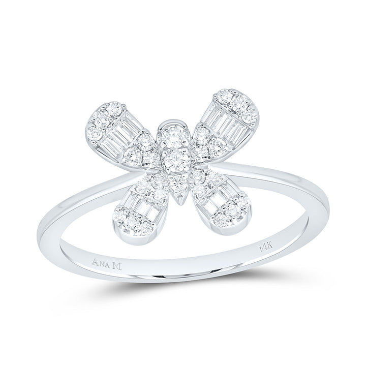 1/3CTW-NAT DIA ANA M FASHION BUTTERFLY RING Daisy Joyeria