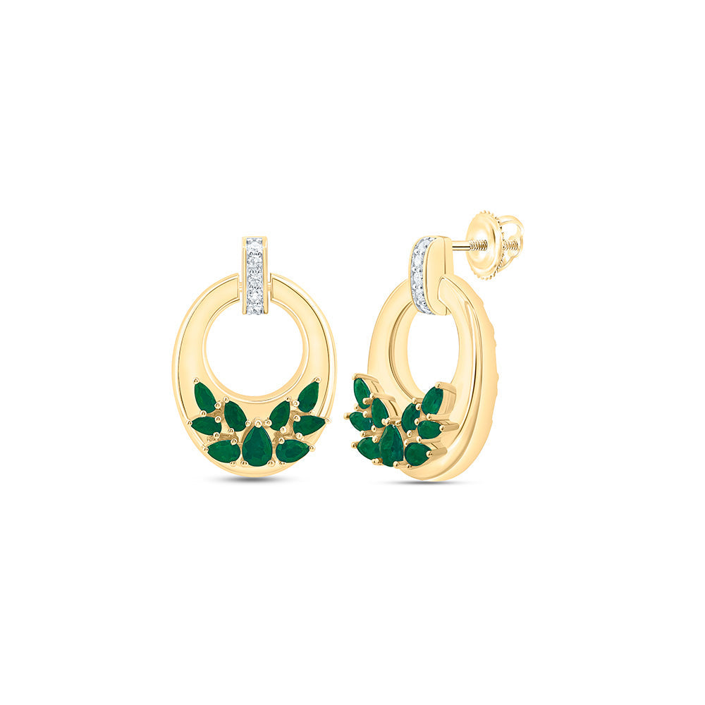 1/8CTW-NAT DIA ANA M 2 1/2CTW-PS-EM NAT GEM EARRING Daisy Joyeria
