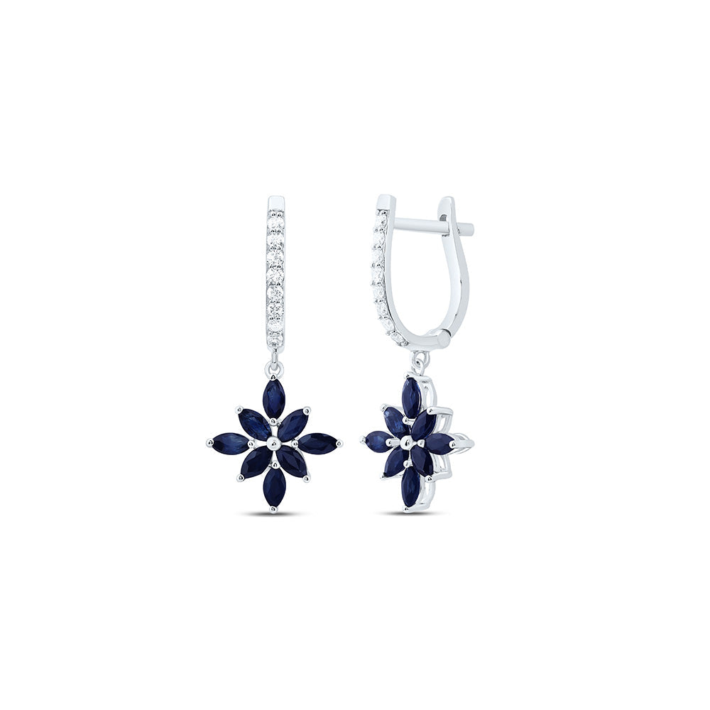 1/5CTW-NAT DIA ANA M 1 1/2CTW-MQ-BS NAT GEM DANGLING EARRING Daisy Joyeria