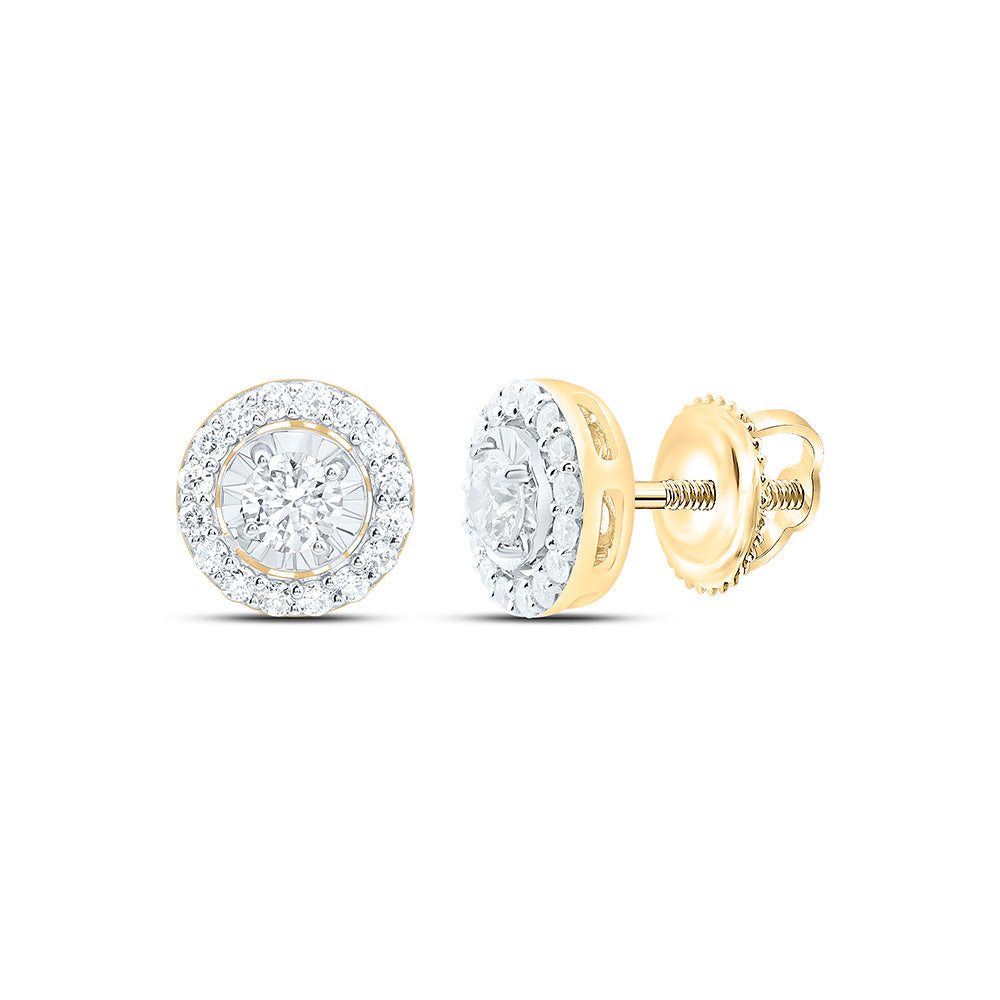 3/8CTW-NAT DIA ANA M FASHION ROUND EARRING Daisy Joyeria