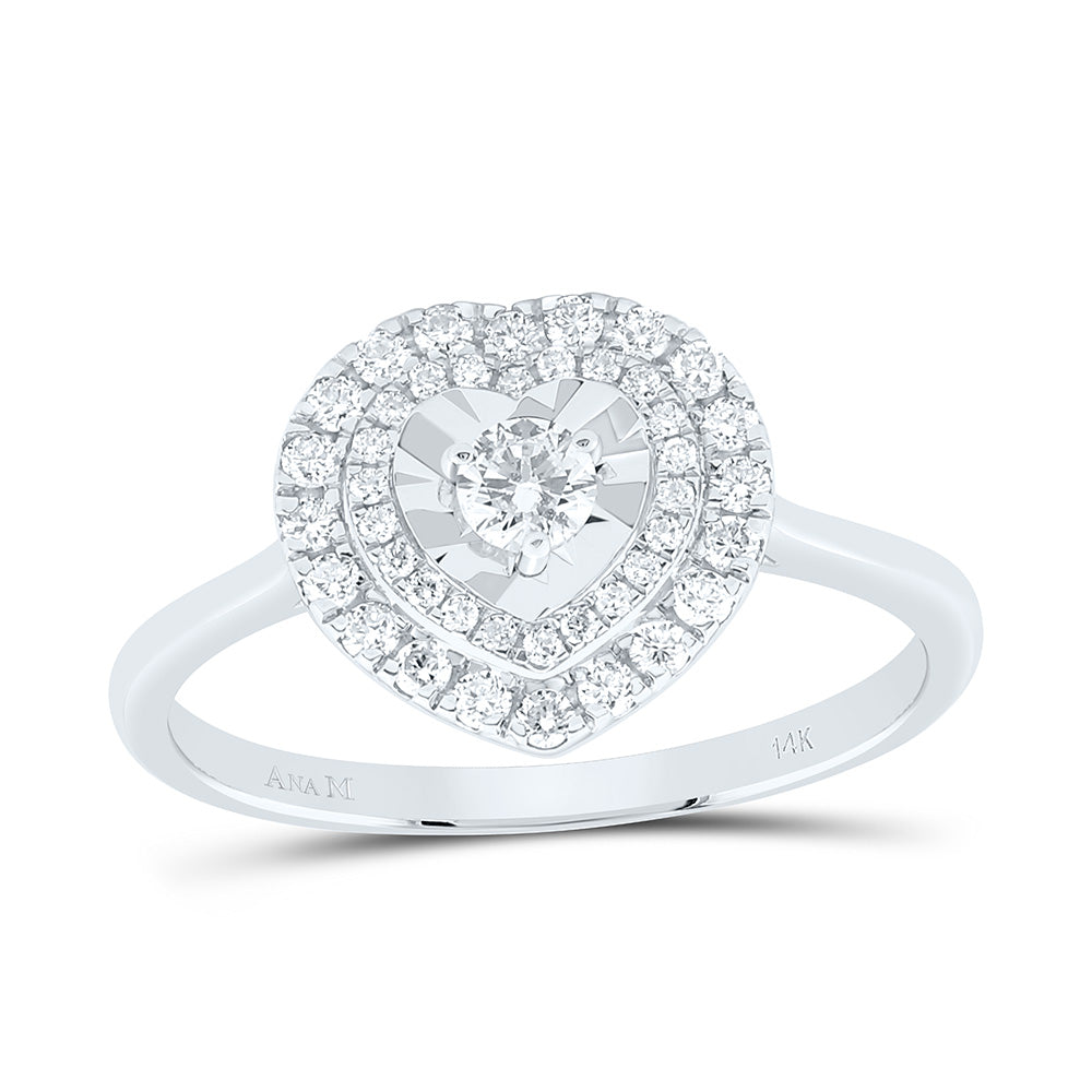 3/8CTW-NAT DIA ANA M FASHION HEART RING Daisy Joyeria