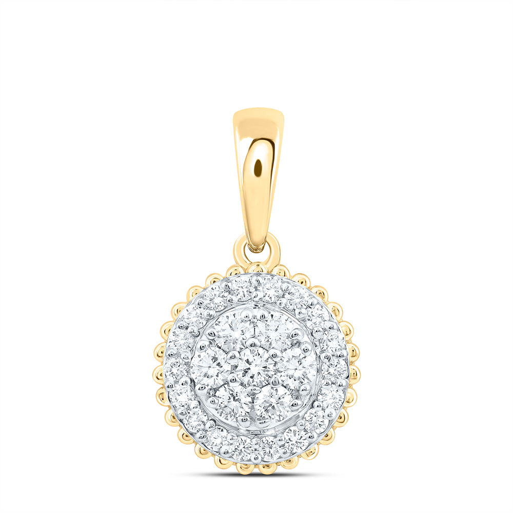 3/8CTW-NAT DIA ANA M FASHION ROUND PENDANT Daisy Joyeria