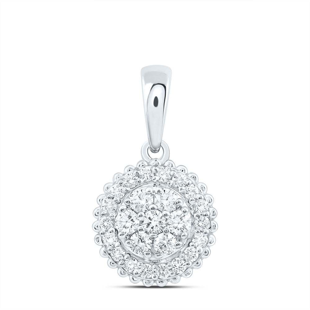 3/8CTW-NAT DIA ANA M FASHION ROUND PENDANT Daisy Joyeria