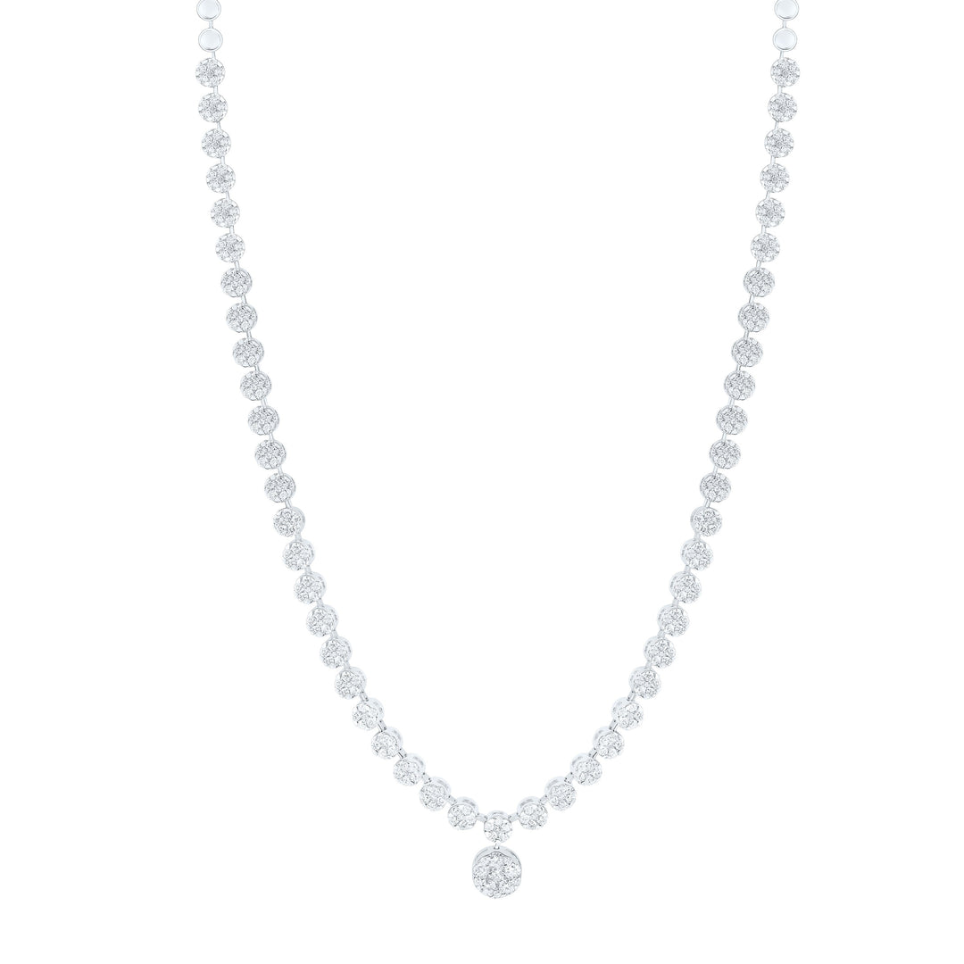 3 1/5CTW-NAT DIA ANA M FASHION ROUND NECKLACE (18 INCH) Daisy Joyeria