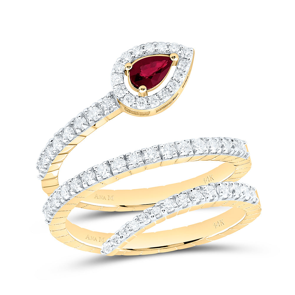 5/8CTW-NAT DIA ANA M 5X3MM-PS-RUBY NAT GEM RING Daisy Joyeria