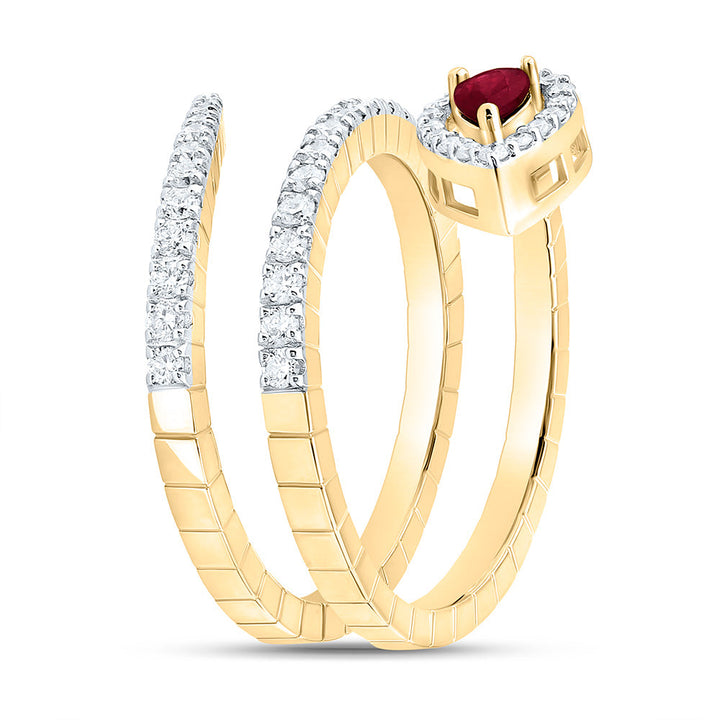 5/8CTW-NAT DIA ANA M 5X3MM-PS-RUBY NAT GEM RING Daisy Joyeria