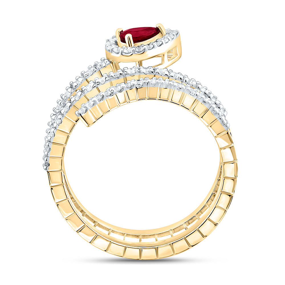 5/8CTW-NAT DIA ANA M 5X3MM-PS-RUBY NAT GEM RING Daisy Joyeria