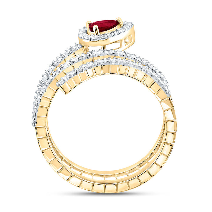 5/8CTW-NAT DIA ANA M 5X3MM-PS-RUBY NAT GEM RING Daisy Joyeria