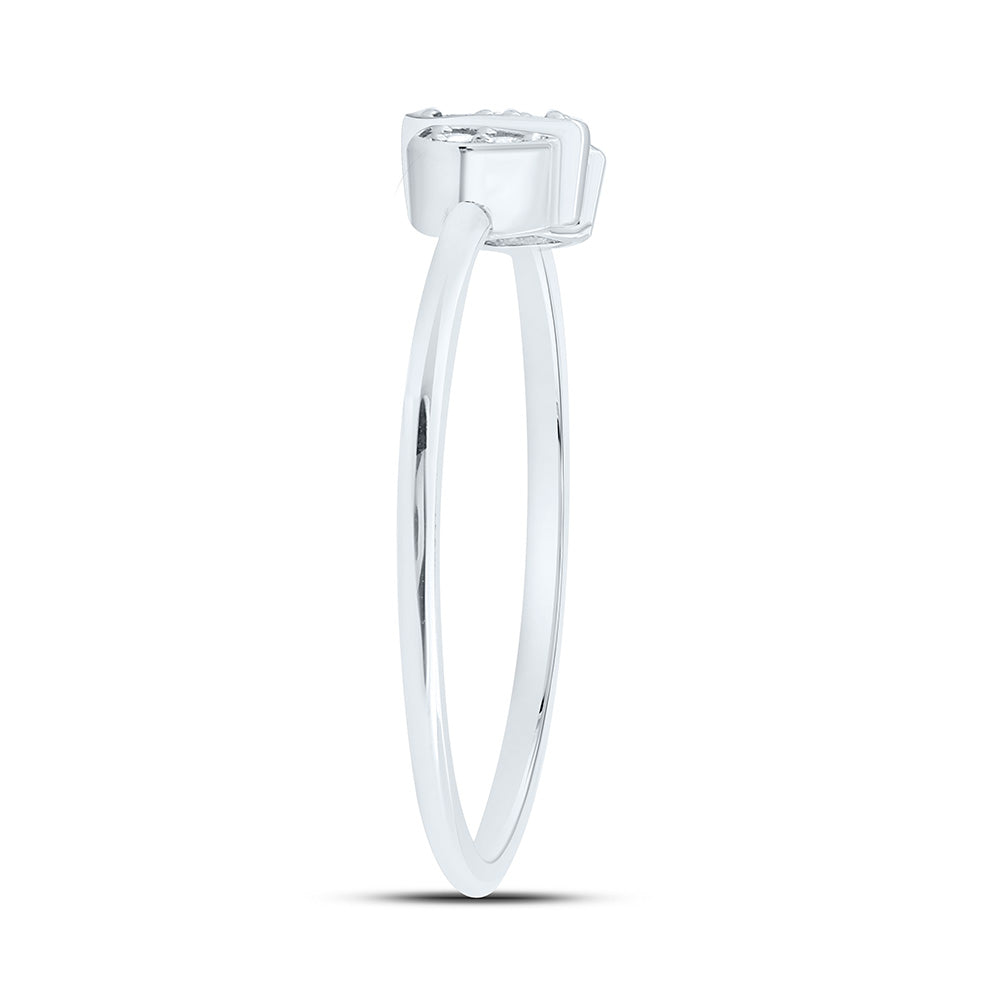 1/10CTW-NAT DIA ANA M FASHION PEAR RING Daisy Joyeria